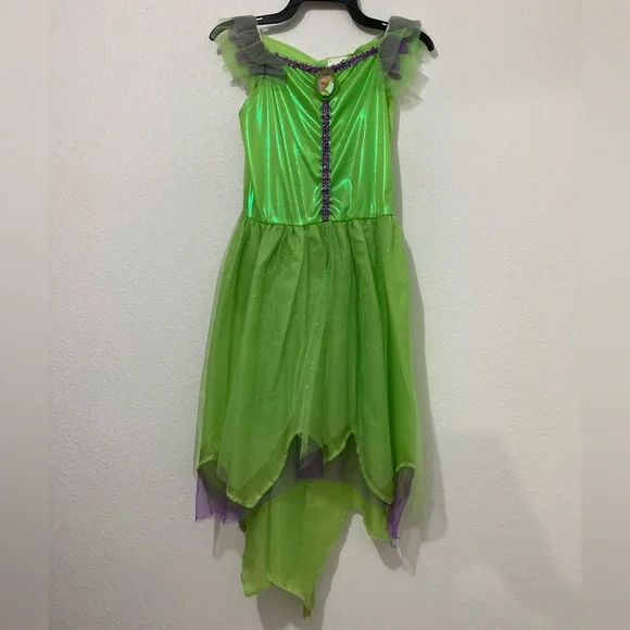 Disney | Costumes | Disney Fairies Tinker Bell Costume Child Green With  Wings M 78 | Poshmark